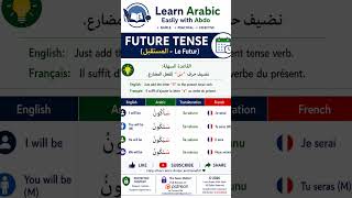 Arabic Verb "TO BE" (Future Tense) ⏩ #LearnArabic #ArabicGrammar #Shorts