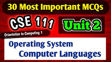 Unit 2 Operating System & Computer Languages MCQs CSE 111