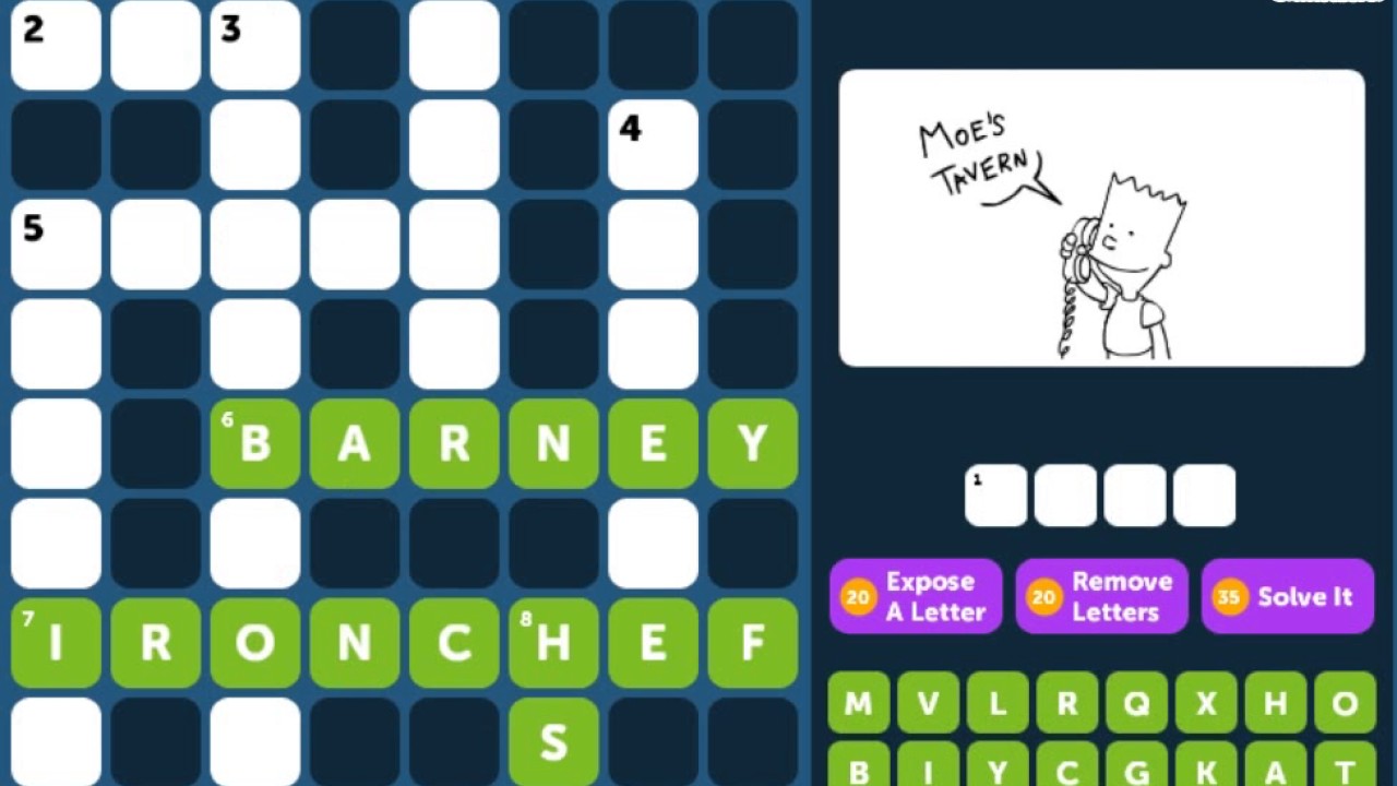 Crossword Quiz TV SHOWS 2 Level 2 - Walkthrough