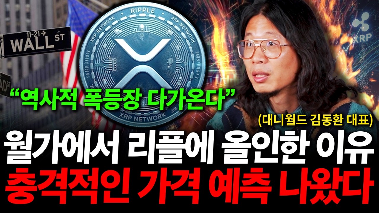 월가에서 리플에 올인한 이유, 충격적인 가격 예측 나왔다 ( 대니월드 김동환 대표 )