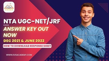 How to download response Sheet| NTA NET JRF| Download answer sheet| Dec 2021 & June 2022. EVSACADEMY