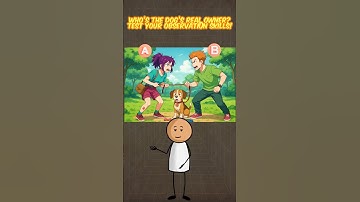 Who’s the Dog’s Real Owner? 🐶 Test Your Observation Skills! #riddles #riddleoftheday #brainteasers