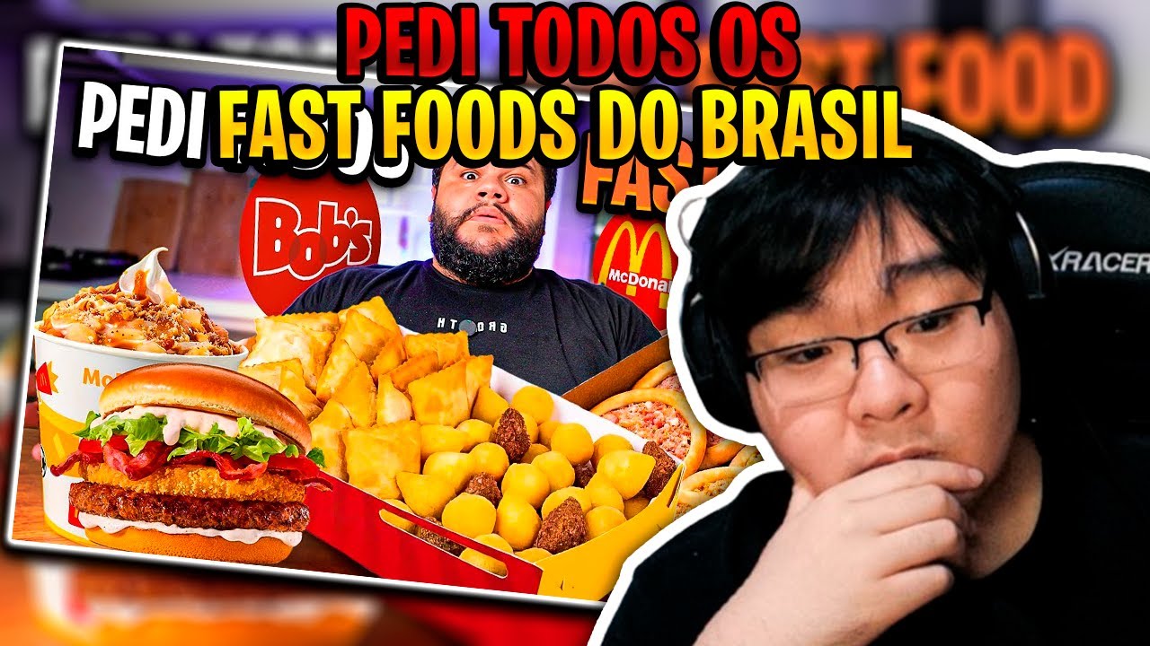 Provando todos os fast foods! (Thiago Quatroque) | Tiba REACT
