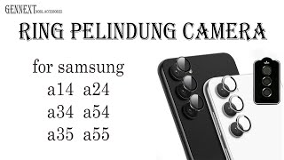 Gennext Ring Tempered Glass Camera Cover Pelindung Kamera Samsung A14 A24 A34 A35 A54 A55 Protector