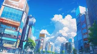 【Blue City Sky】1 Hour Relaxing Piano BGM | Study & Work