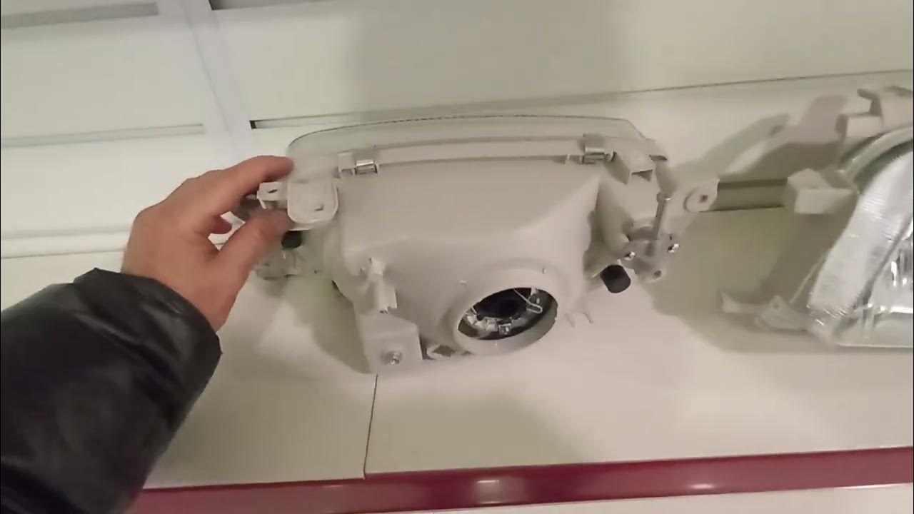 Тойота карина Е 1991-1997 фары белый хрусталь, новые - YouTube