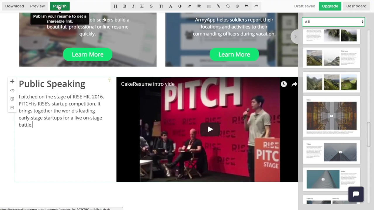 cakeresume-demo-youtube