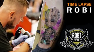 Groot Time lapse tattoo - Robi