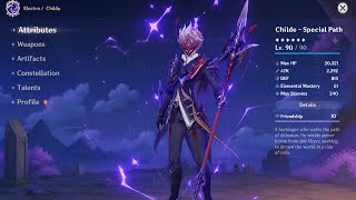 NEW!! Childe SPECIAL PATH, NEW ENDGAME MODE, SANDRONE KIT &amp; SNEZHNAYA INFO - Genshin Impact