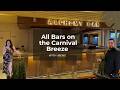 Bars on the Carnival Breeze with Menu included!