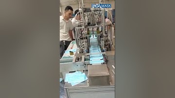 Disposal nonwoven mask machine automatic mask masking production line running video