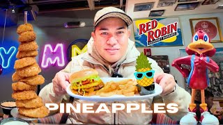 Bite into Paradise: Red Robin's Banzai Burger with Pineapple 4K