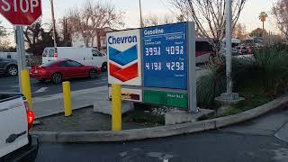 U.S. CHEVRON Gas Station made it down as $3.99 per gas gallon in San Jose.