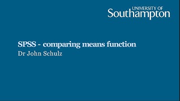 SPSS Comparing Means