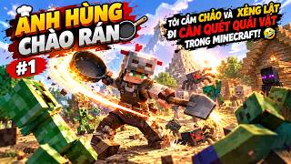 Anh Hùng Chảo Rán #1:Tôi Cầm CHẢO VÀ XẺNG LẬT Đi Càn Quét Quái Vật Trong Minecraft! 🤣 screenshot 3