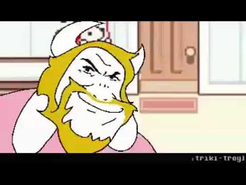 Asgore Drives His Car While The World Revolving Plays On The Background 