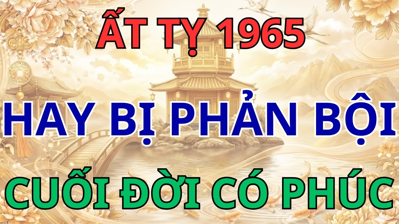 Số kiếp Ất Tỵ 1965: Tại sao càng sống tốt càng dễ bị phản bội? Bí mật 'Hậu vận vàng' đang chờ bạn.