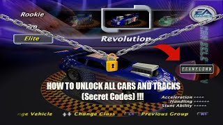 HOW TO UNLOCK ALL CARS AND TRACKS IN RUMBLE RACING PS2 (Secret Codes) !!!