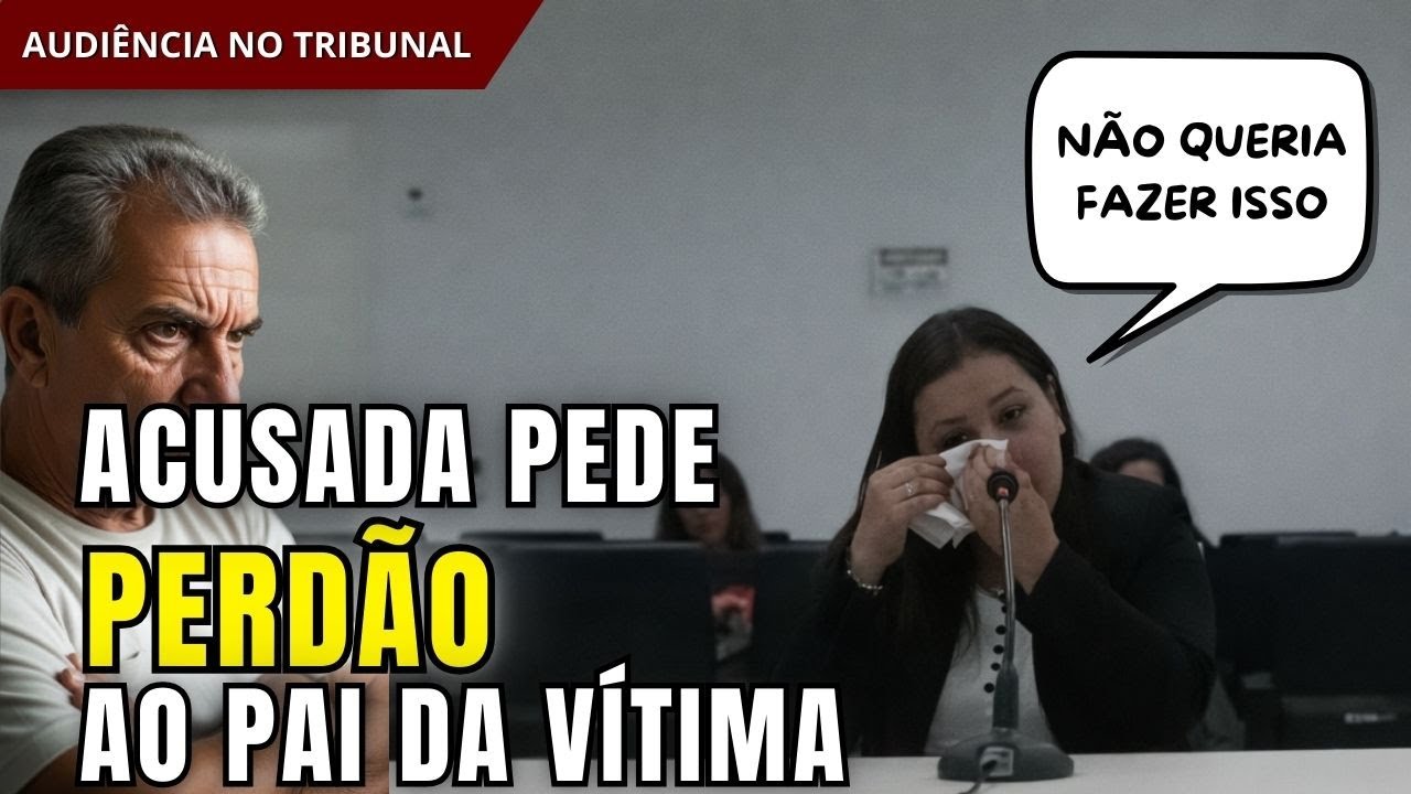 TRIBUNAL DO JÚRI: Ré CHORA em audiência e pede PERDÃO ao pai da vítima