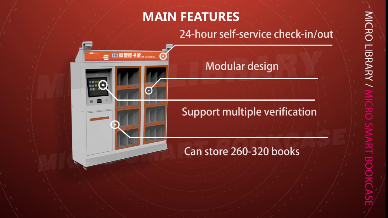 micro library smart bookcase - YouTube