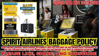 Spirit Airlines Baggage Policy l Everything you need to know about baggage l Travel knowledge Hub