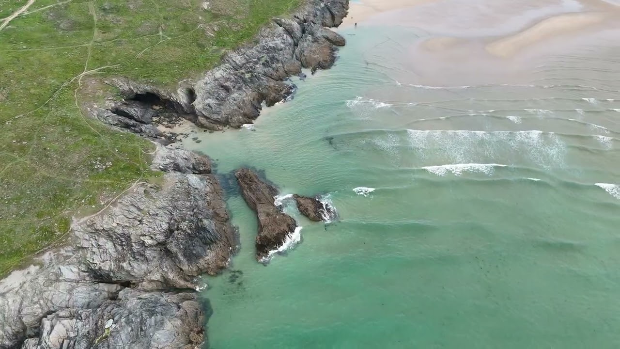 Tranquil Skies Over Crantock Beach | 4K Aerial Meditation