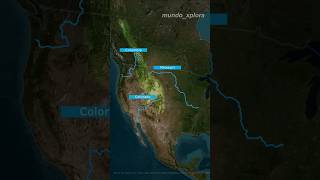 La Montañas Rocosas #geografía #rockymountains #mapa #ríos