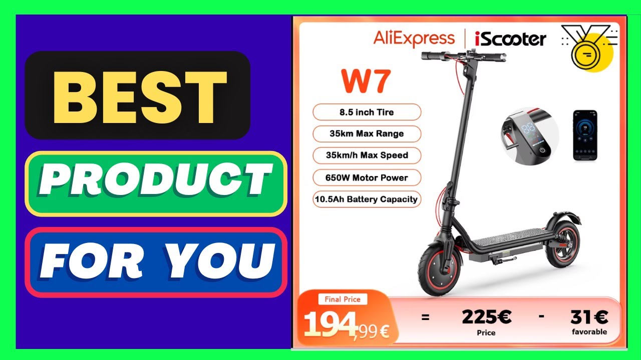 W7 Electric Scooter 8.5" 650W 36V 10.5Ah