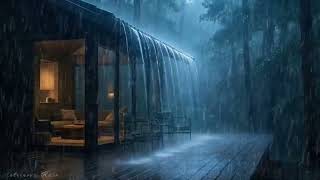 Rain Sounds for Sleeping 🌧 Forest Cabin Night Ambience for Deep Sleep