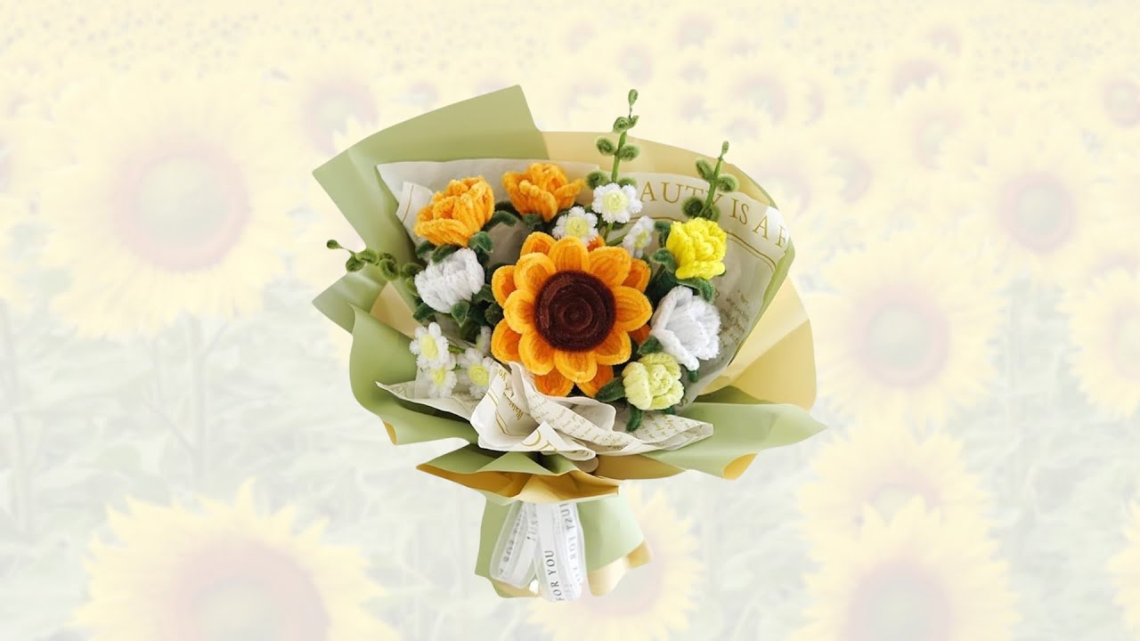 Sunflower Mix Bouquet Tutorial Using Craft Pipe Cleaners (Revised