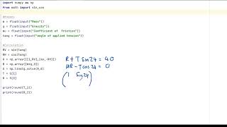 Resolving Forces Tension At An Angle - Code Part