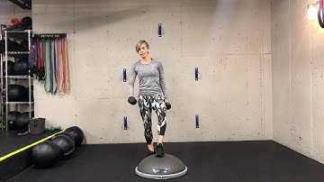 Single Leg Bicep Curl to Overhead Press