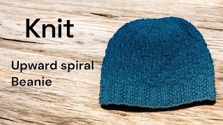 Knit: Upward Spiral Beanie #knittingpattern #knittingtutorials #knittedhat