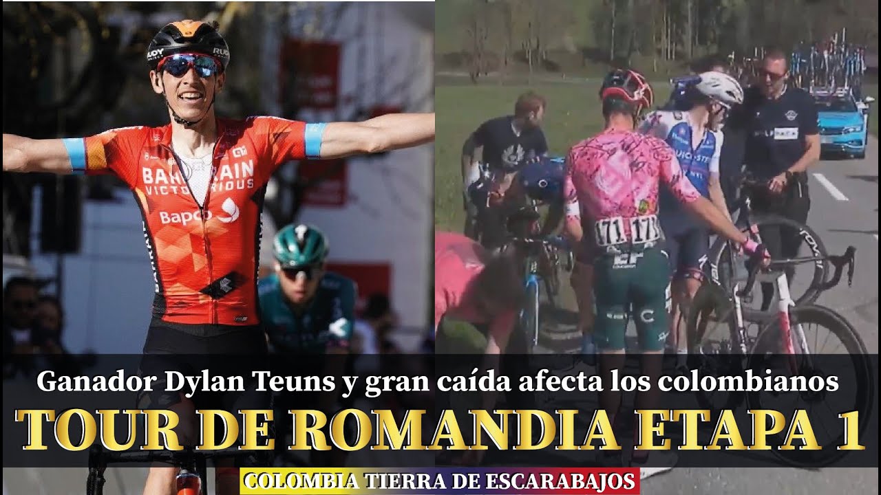 TOUR DE ROMANDIA ETAPA 1 Se le va a Rohan Dennis la etapa en el ultimo metro con Dylan Teuns.