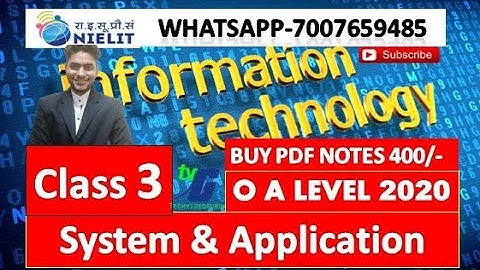 IT Tools and Network Basics CLASS #3(SYSTEM SOFTWARE AND APPLICATION SOFTWARE) O A LEVEL M1R5-M1R4