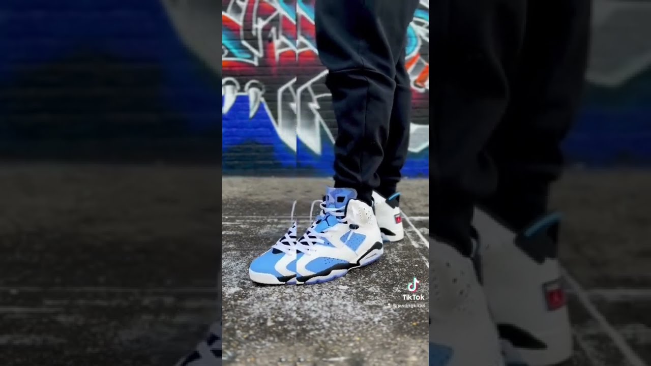 Jordan 6 UNC On Feet Shorts