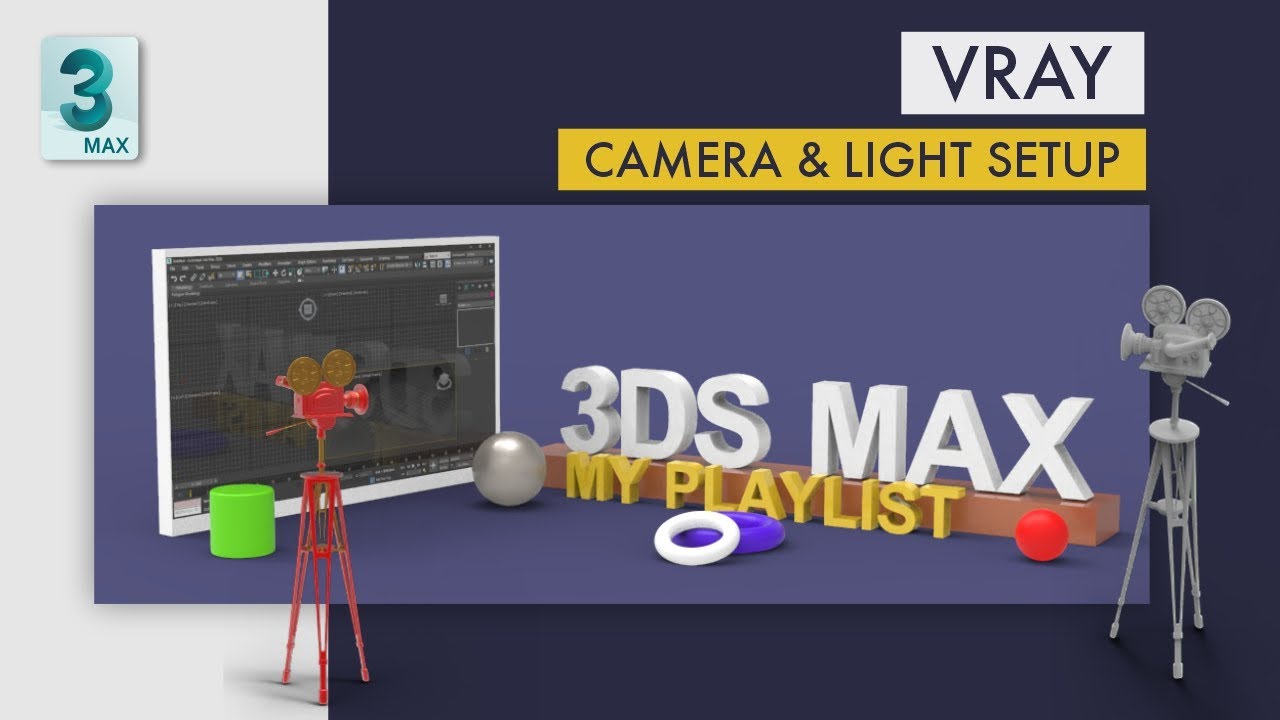 How to set Vray camera and light in 3Ds max | Vray in HINDI - YouTube