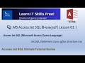 MS Access Jet SQL Sinhala Tutorial - Lesson 01 - (Microsoft Access Query Language) | Gmjc Academy