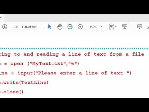 O Level | Chap 8 | File Handling | Psuedocode to write and read in file ...
