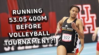 Bayleigh Minor Clocks U.S. No. 1 53.05 In Girls 400m Before Playing In A Volleyball Tournament!