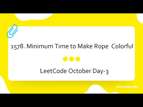 1578. Minimum Time to Make Rope Colorful