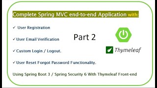 Complete End-to-End Spring MVC Web Application | Spring Boot 3 | Spring Security 6 | Thymeleaf. #2
