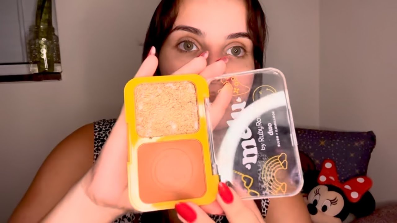 ASMR Mostrando todas as minhas maquiagens 💝 (explorando sons ✨)