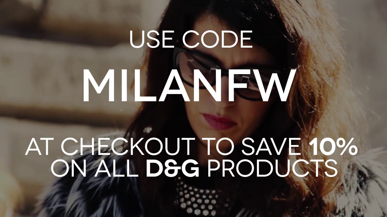 2017 Milan Fashion Week D&G Eyewear Discount Code | SmartBuyGlasses