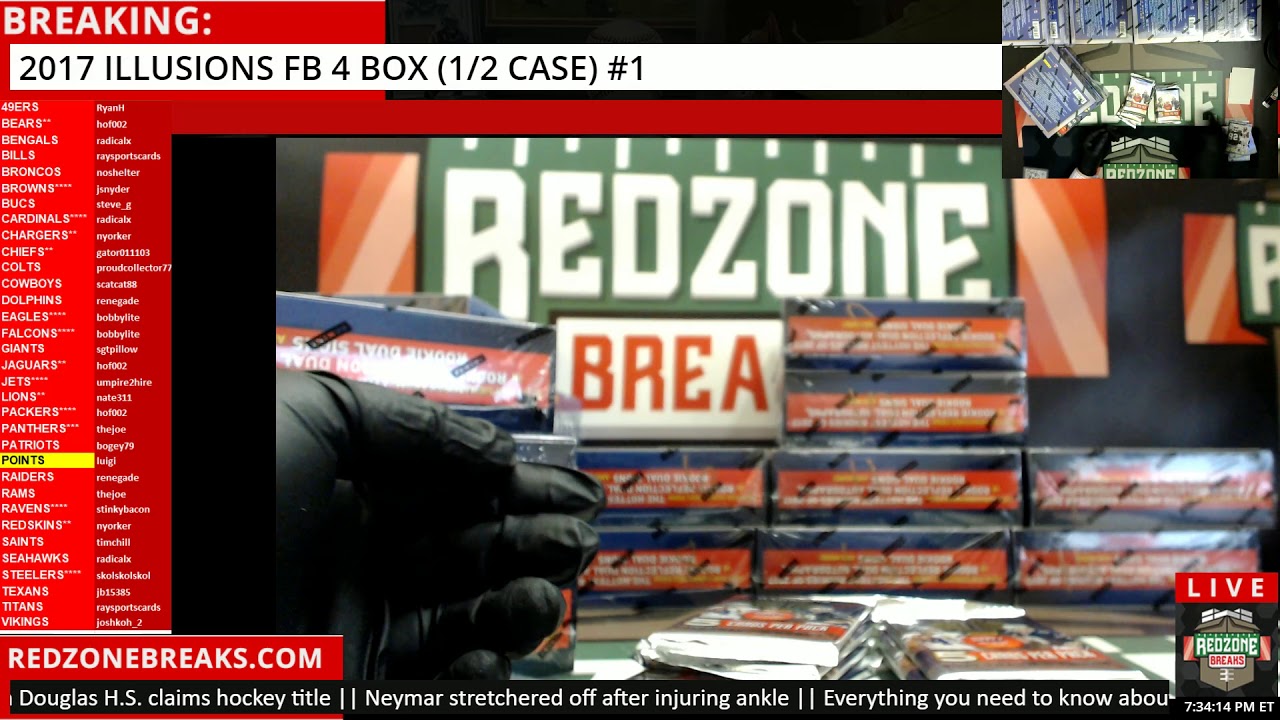 02/25/18 - 2017 Illusions FB 4 Box 1/2 Case #1