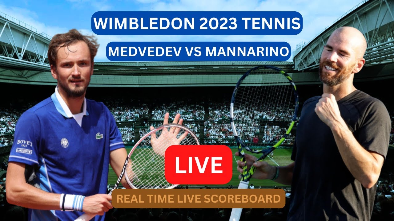 Daniil Medvedev Vs Adrian Mannarino LIVE Score UPDATE Today Wimbledon 2023 Tennis Game Jul 06 2023
