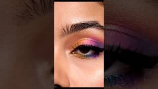 eye makeup with rainbow colour 🌈✨💖 #rainbow #colors #short #youtubeshorts