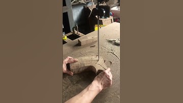 How to-Building with iron wire with sharp nail heads remove excess wood and created the shape easily