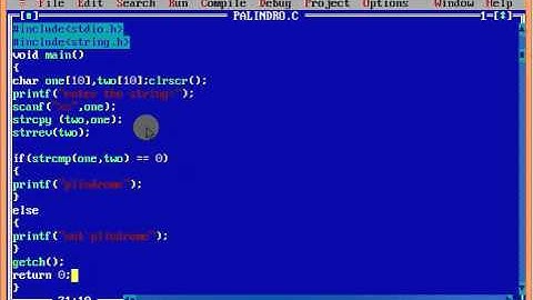 palindrome in c hindi