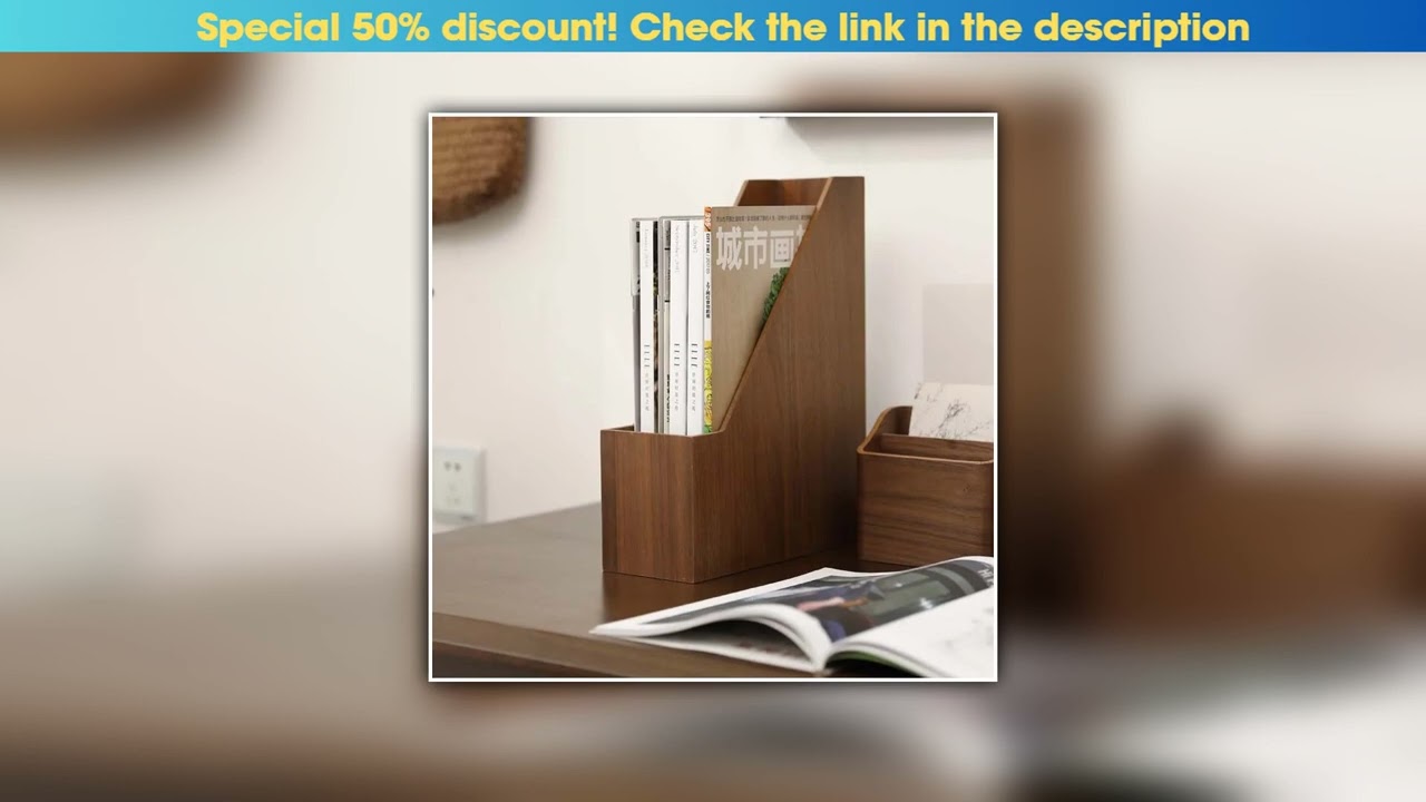 Exclusive Desktop Wooden Bookshelf Office Table Organizer Japan Style Files Storage Box Magazines S